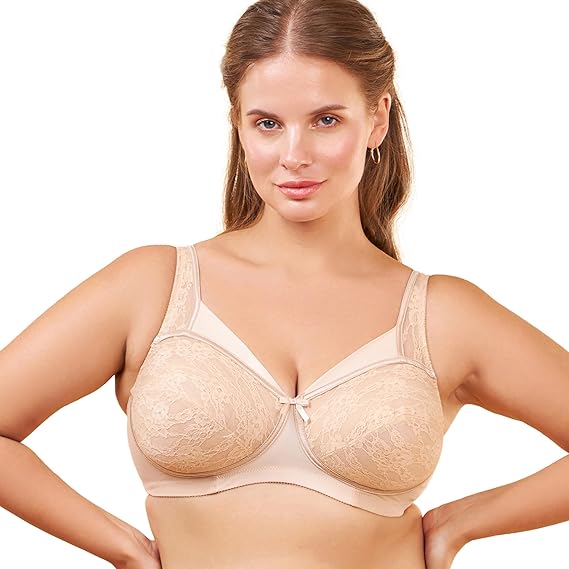 Enamor Women's Cotton Everyday Bra – Non-Padded, Wirefree, Full Coverage